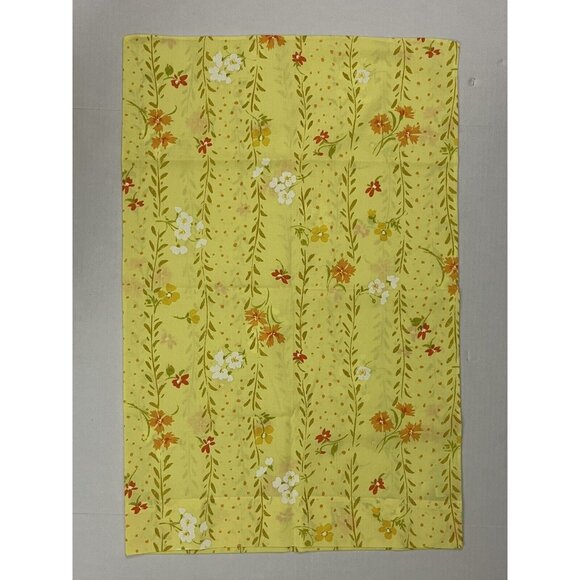 Vintage Morgan Jones No Iron Muslin Cotton Blend Pillowcases Yellow Floral Set 2 - Picture 2 of 8